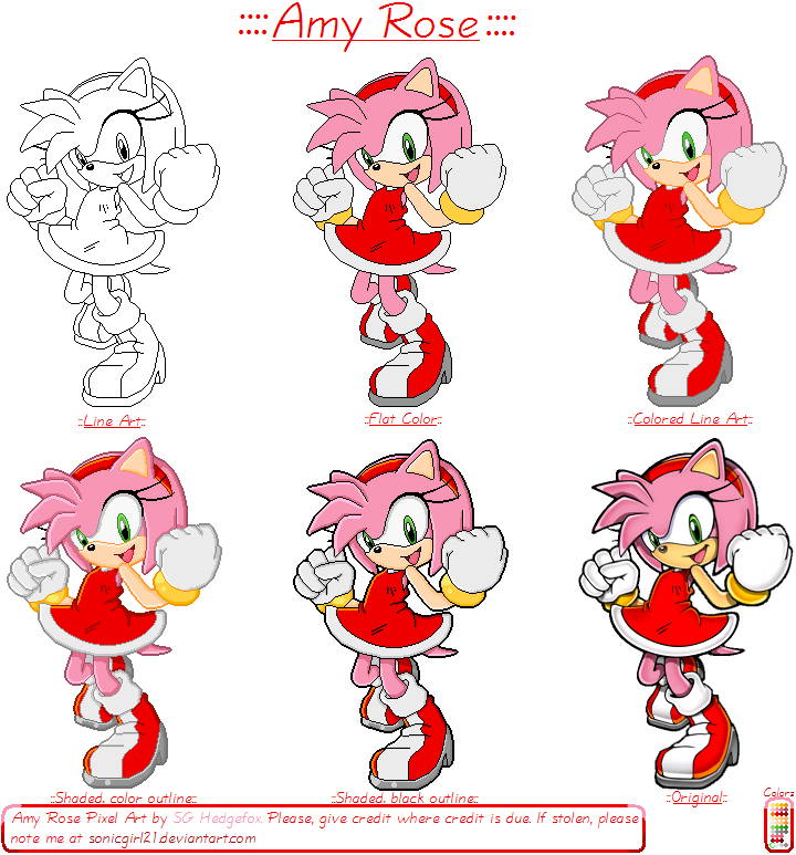 Custom Edited Sonic The Hedgehog Customs Amy Rose Pixel Art | The Best ...