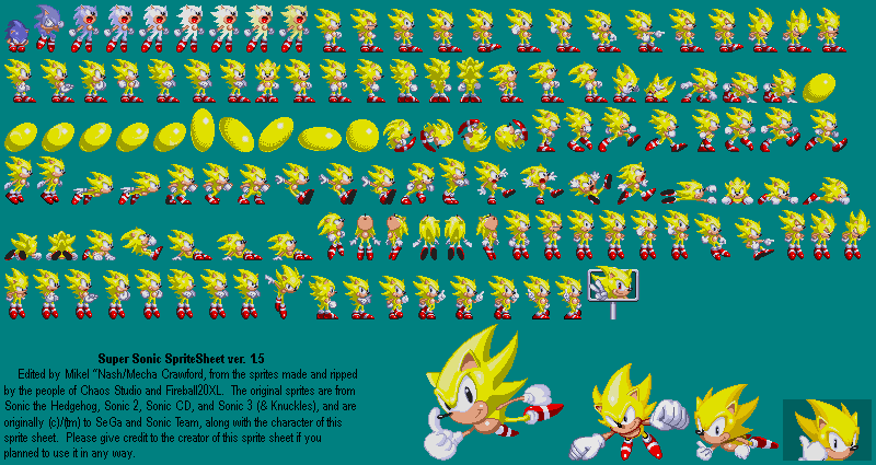 Sonic the Hedgehog Customs - Super Sonic (Sonic 3-Style, Expanded)