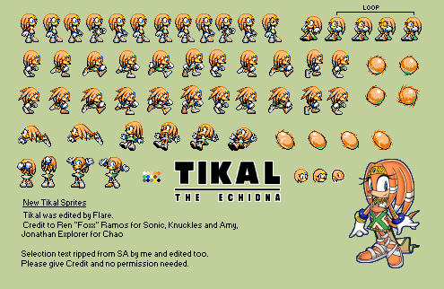 Sonic the Hedgehog Customs - Tikal (Advance-Style)