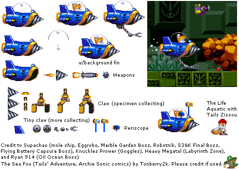 Sonic the Hedgehog Customs - The Sea Fox (Genesis-Style)