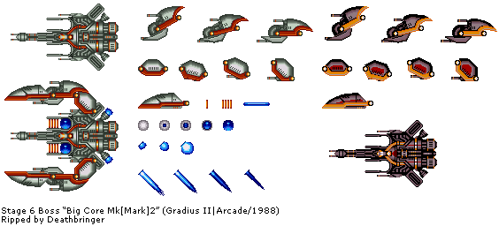 Arcade - Gradius II / Vulcan Venture - Big Core Mk2 - The Spriters Resource