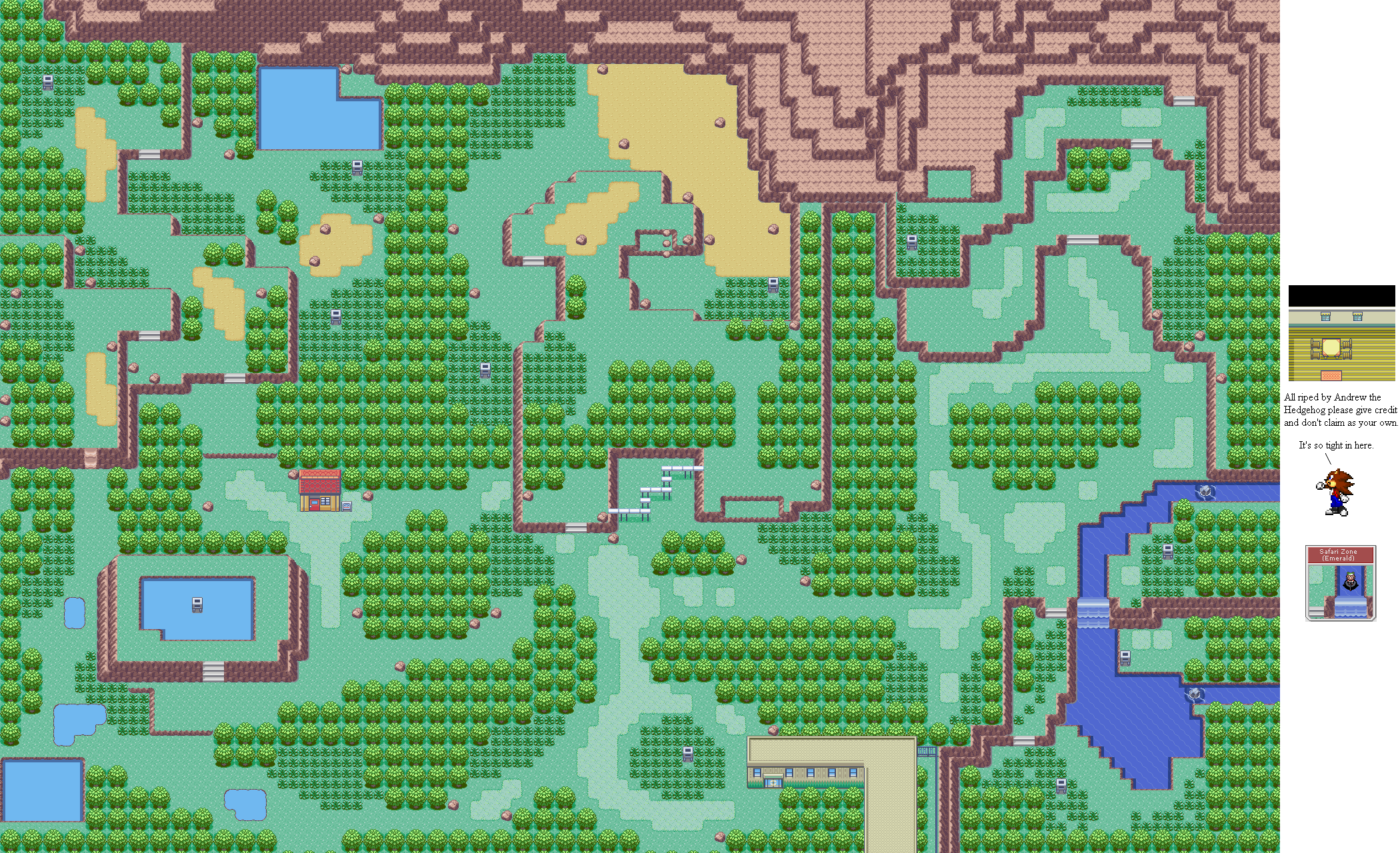 pokemon emerald safari zone areas
