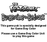 Flintstones: Burgertime in Bedrock - Game Boy Error Message