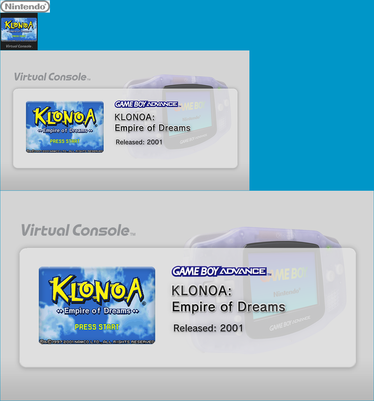 Virtual Console - KLONOA: Empire of Dreams