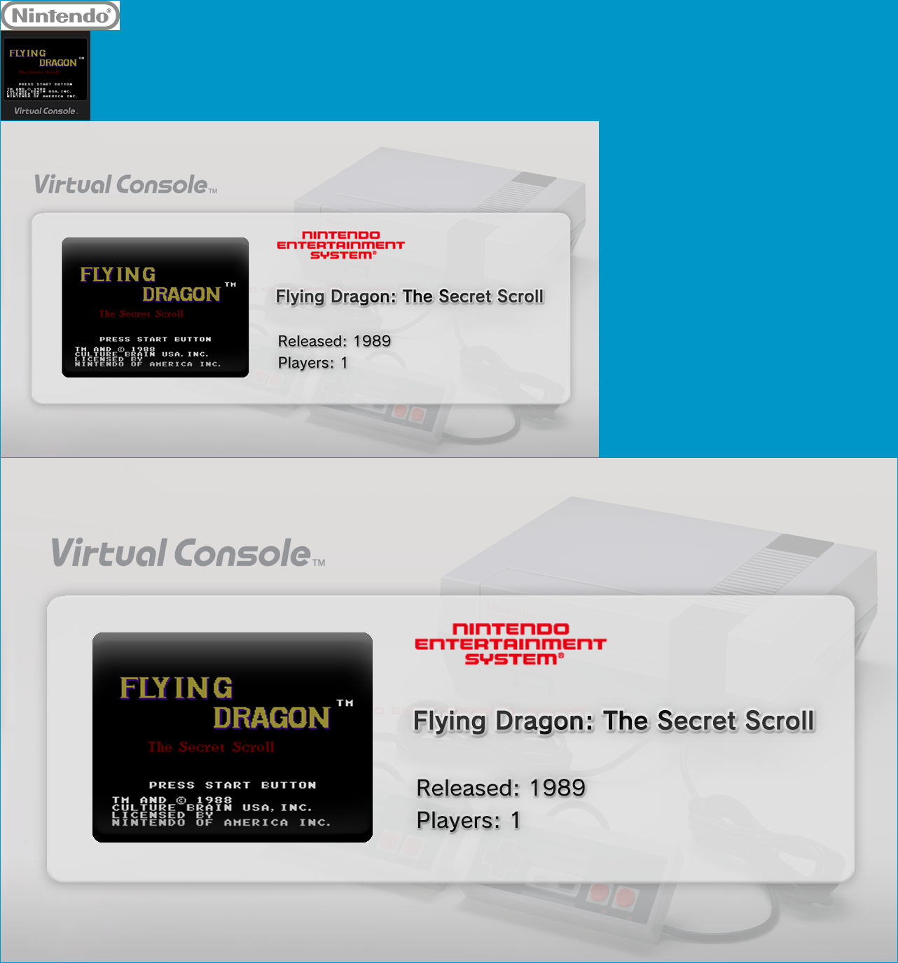Virtual Console - Flying Dragon: The Secret Scroll