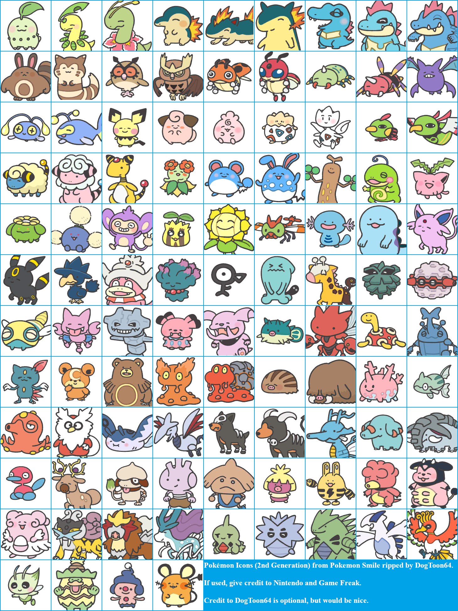 The Spriters Resource - Full Sheet View - Pokémon Smile - Pokémon Icons ...