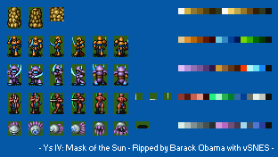 Ys IV: Mask of the Sun (JPN) - Bronze District Enemies