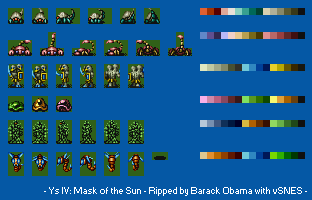 Ys IV: Mask of the Sun (JPN) - Celceta Forest Enemies