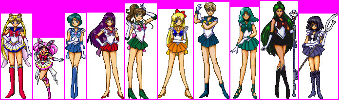 Bishōjo Senshi Sailor Moon SuperS: Shin Shuyaku Soudatsusen (JPN) - Character Select