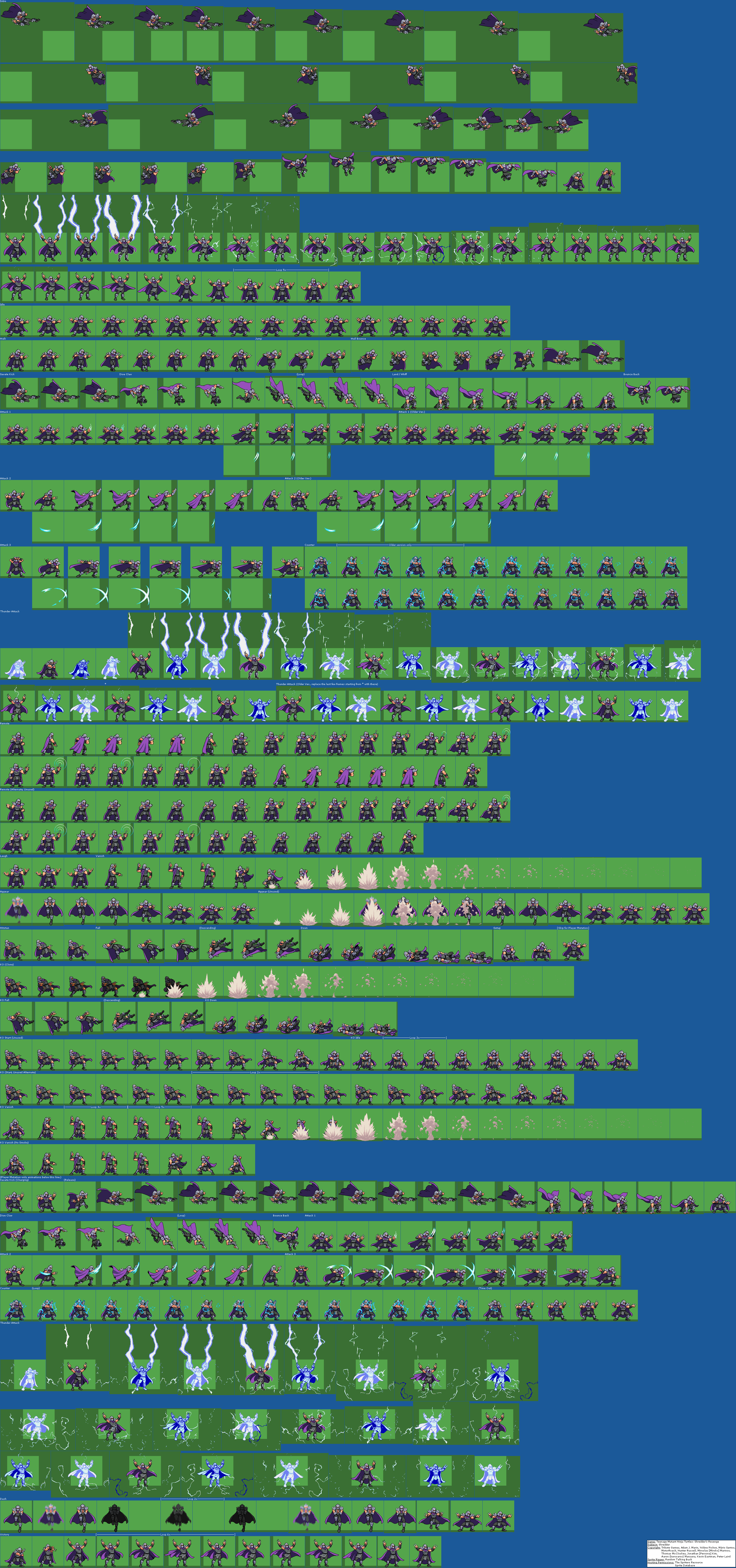 The Spriters Resource - Full Sheet View - Teenage Mutant Ninja Turtles 