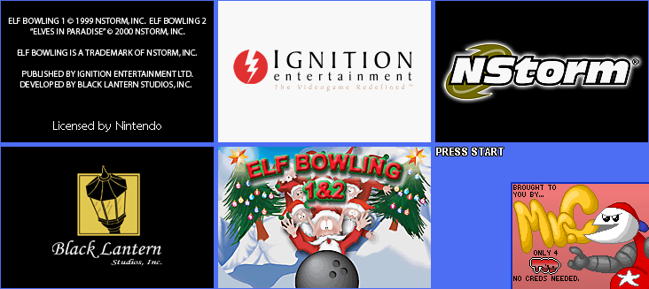 Elf Bowling 1 & 2 - Logos & Title Screen