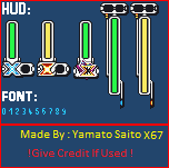 Mega Man X Customs - HUD (Mega Man X4, SNES-Style)
