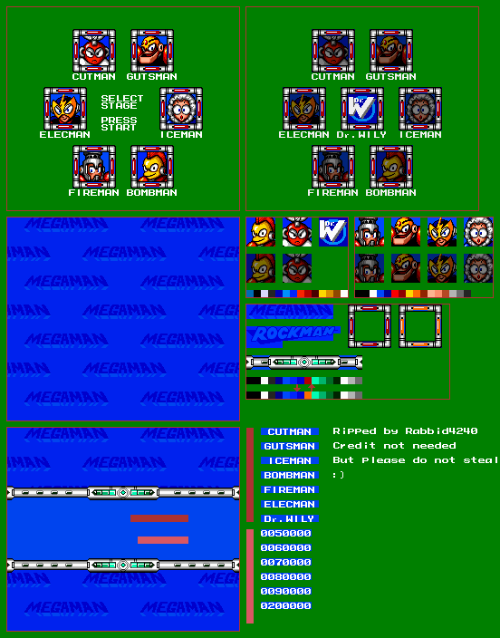 Mega Man: The Wily Wars: Mega Man - Stage Select