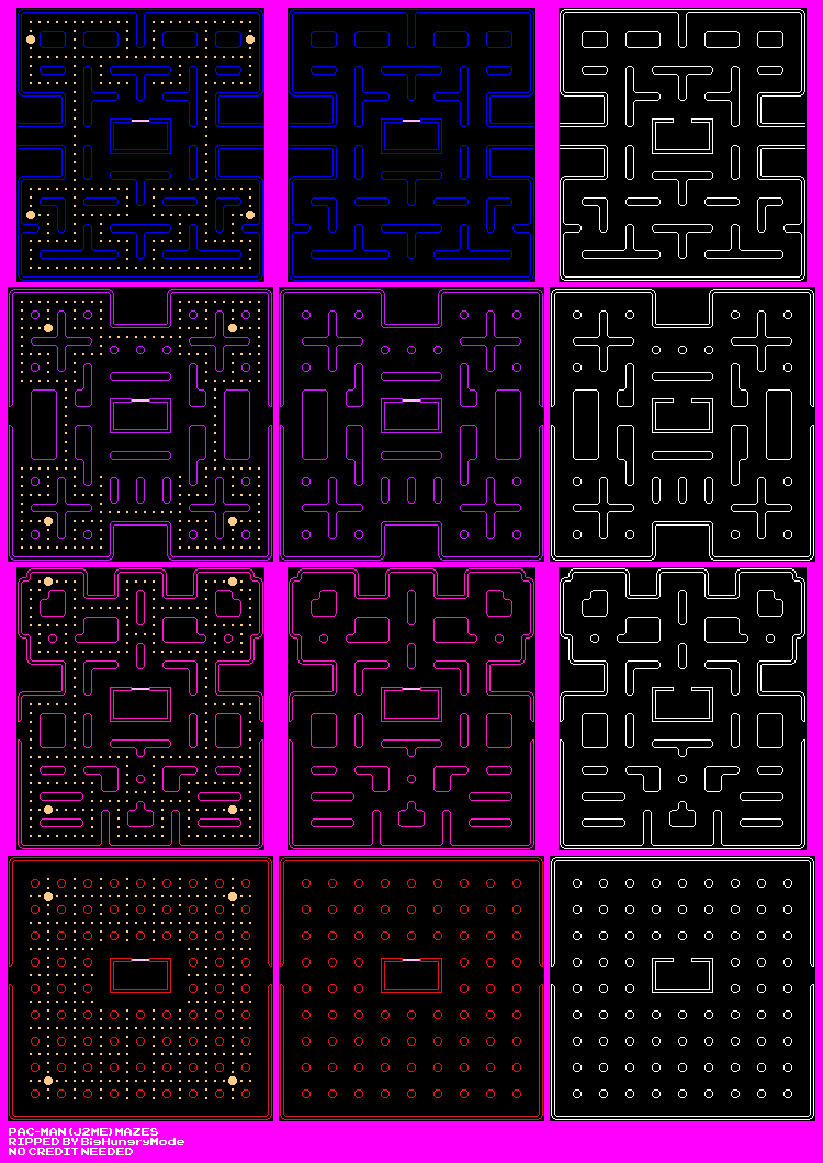 Pac-Man (J2ME) - Mazes (240x320)