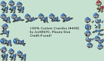 Custom / Edited - Pokémon Customs - #408 Cranidos - The Spriters Resource