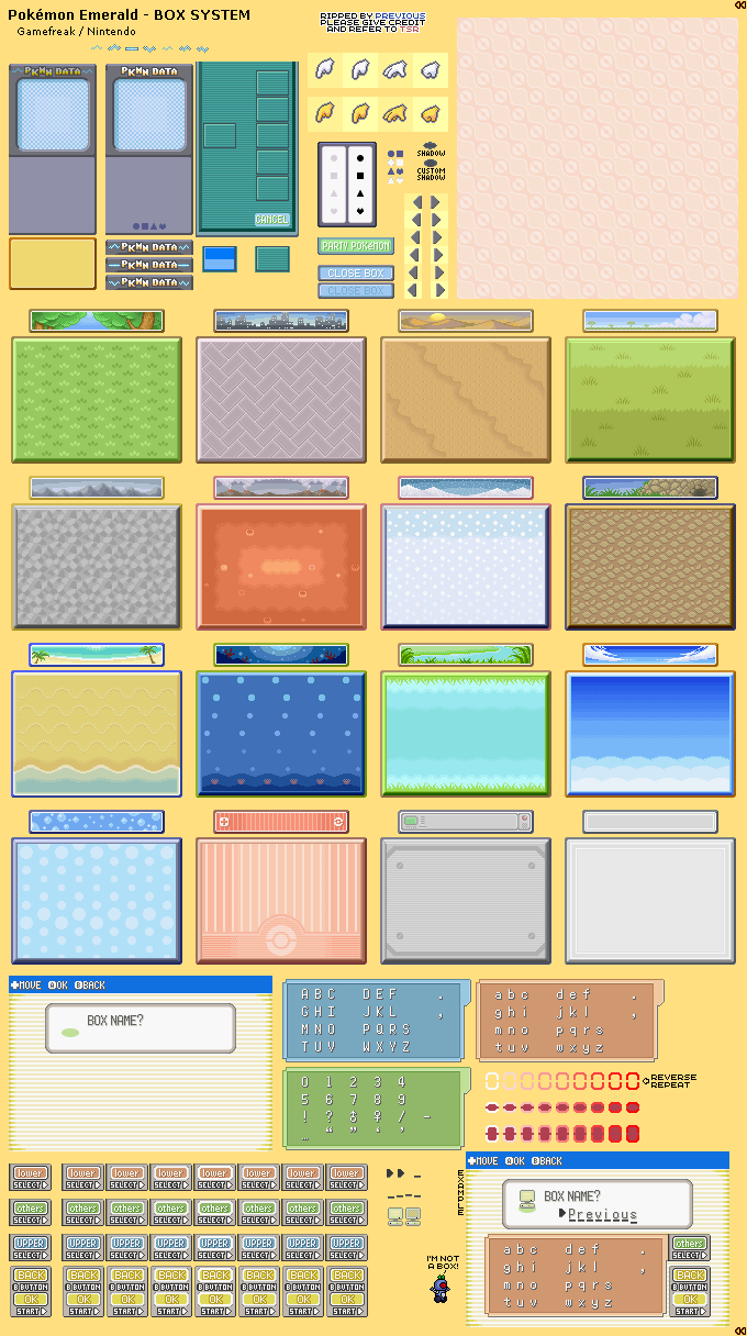 Game Boy Advance - Pokémon Emerald - Box System - The Spriters Resource