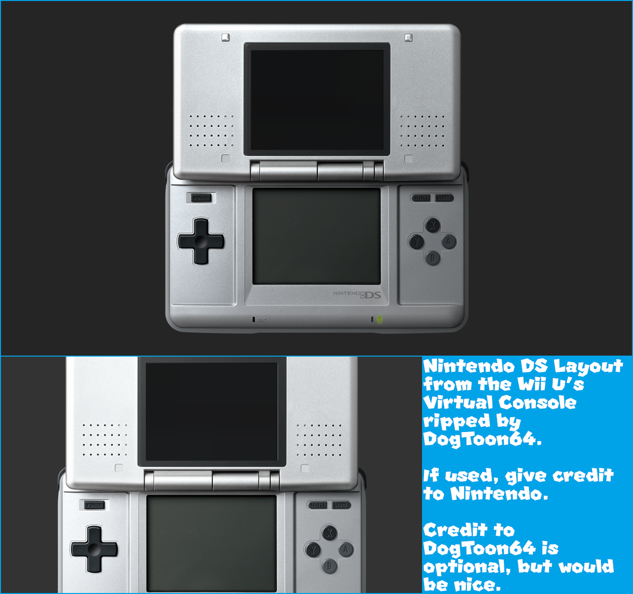 Virtual Console - Nintendo DS Layout