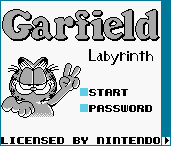 Garfield Labyrinth (PAL) - Title Screen
