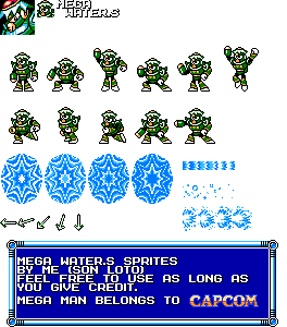 Mega Man Customs - Mega Water S (NES-Style)