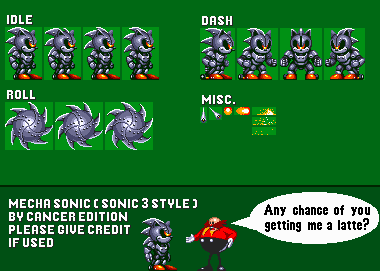 Sonic the Hedgehog Customs - Mecha Sonic (Sonic 3-Style)