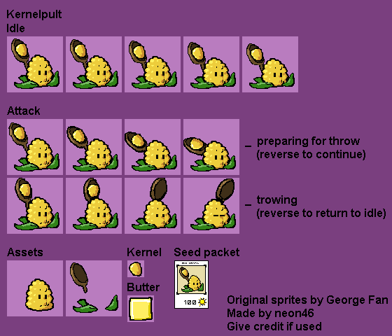 The Spriters Resource - Full Sheet View - Plants VS. Zombies Customs ...