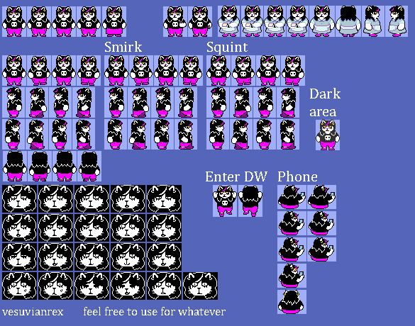 The Spriters Resource - Full Sheet View - Deltarune Customs - Catti ...