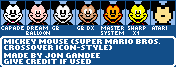 Disney / Pixar Customs - Mickey Mouse (Super Mario Bros. Crossover Icon-Style)