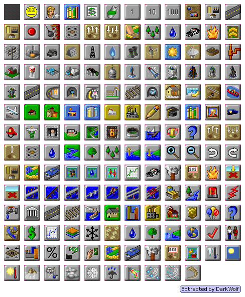 Sim City 2000 - Buttons