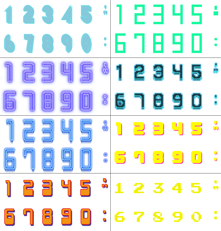 Pac-Man Championship Edition DX+ - Timer Numbers