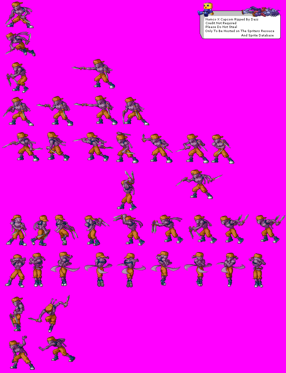 Namco X Capcom Sprites