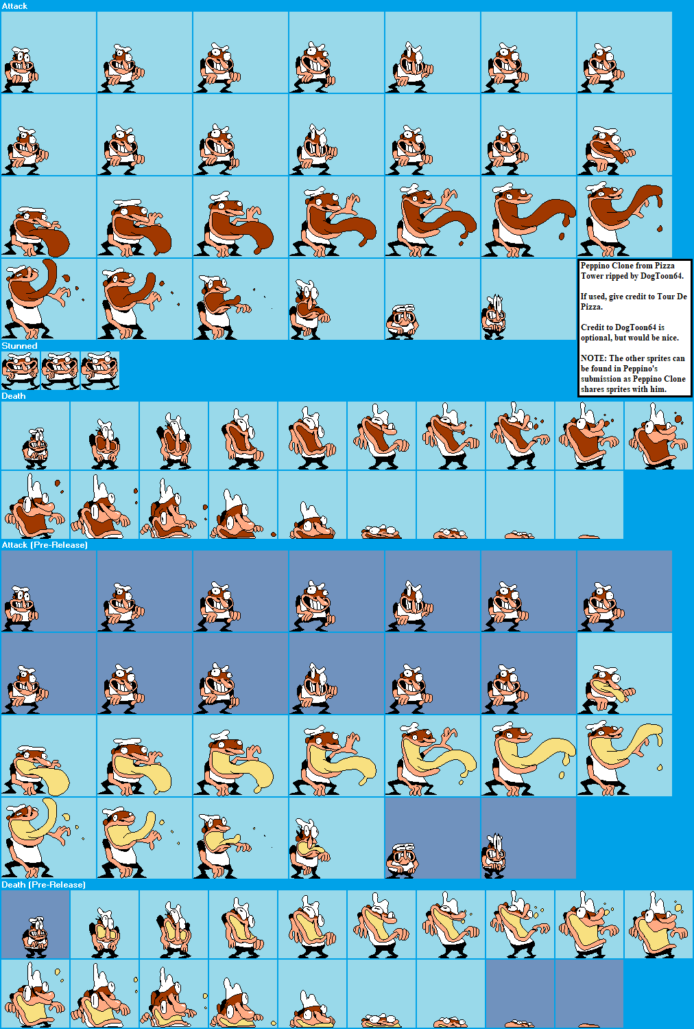Making Peppino sprites, but every day I increase the amount of