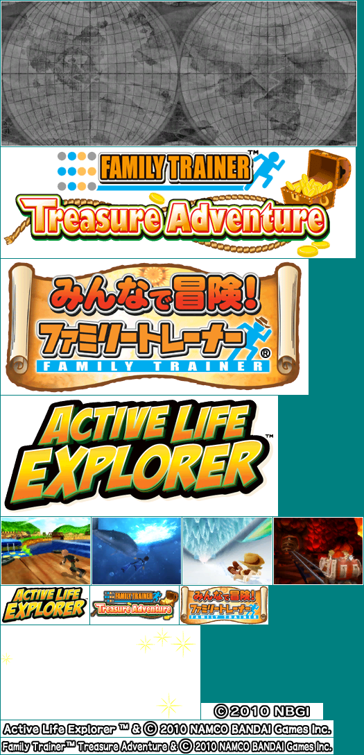 Active Life: Explorer / Family Trainer: Treasure Adventure - Wii Menu Icon & Banner