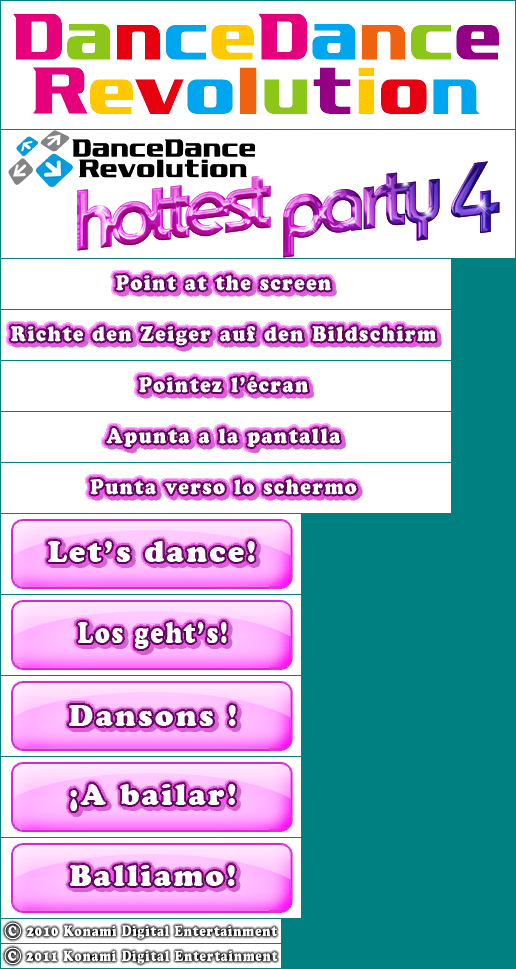 Dance Dance Revolution / Hottest Party 4 - Title Screen