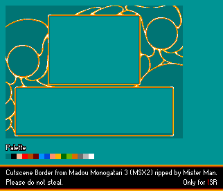 Madou Monogatari 3 (MSX2) - Cutscene Border
