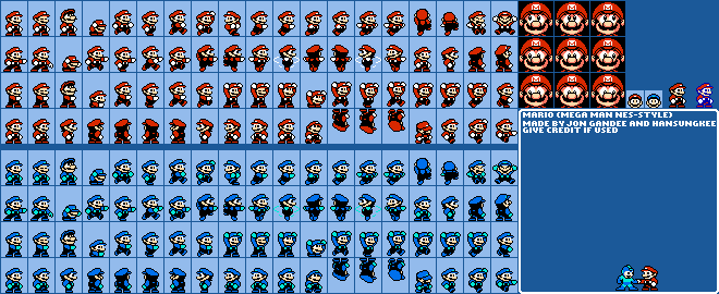 Mario Customs - Mario (Mega Man NES-Style)