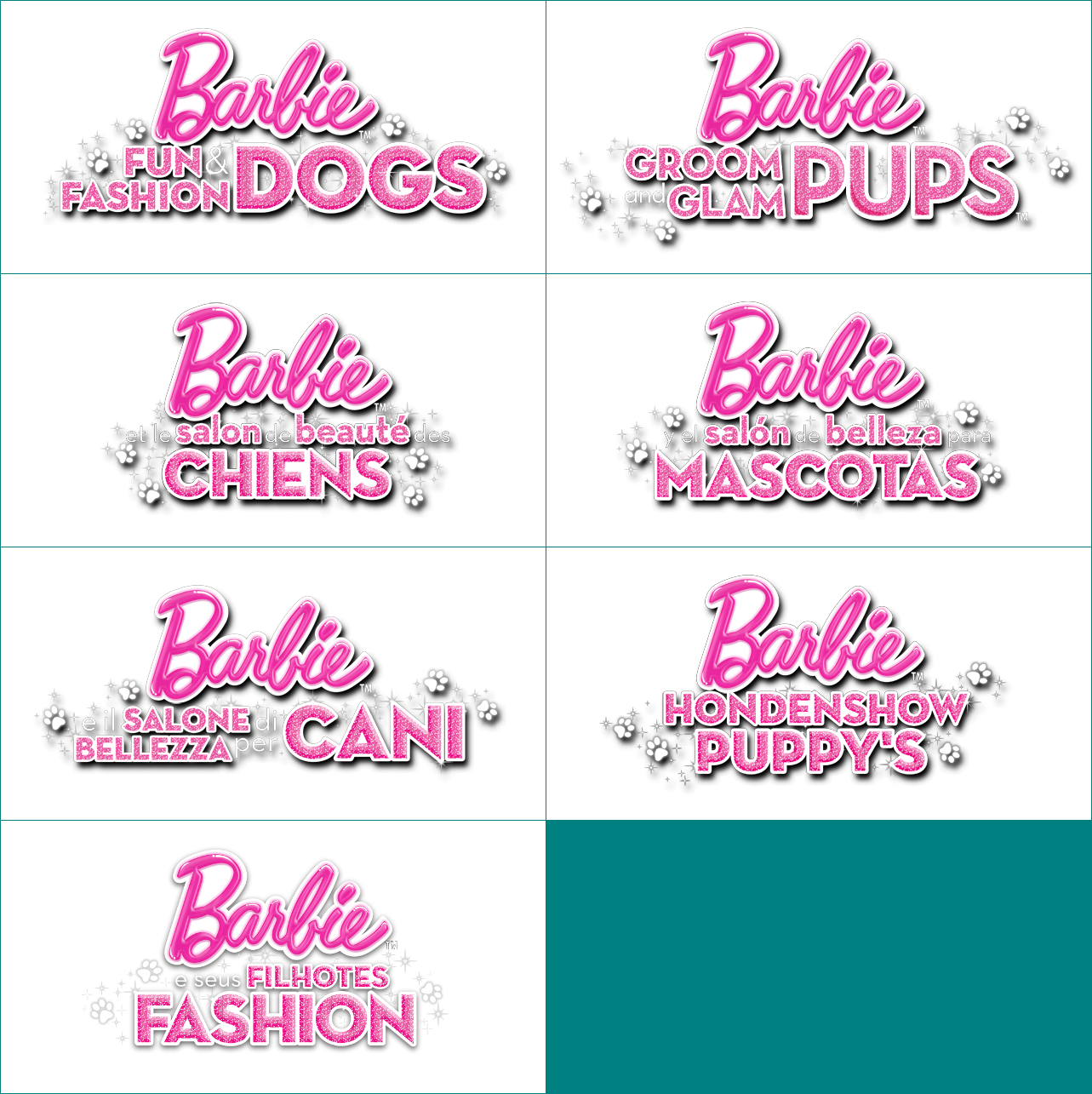 Barbie: Groom and Glam Pups - Logos