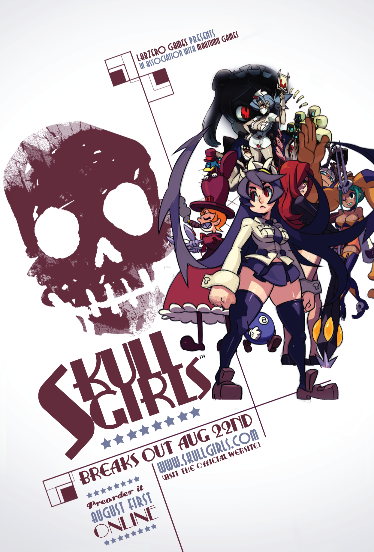 Skullgirls 2nd Encore - PC Release Poster
