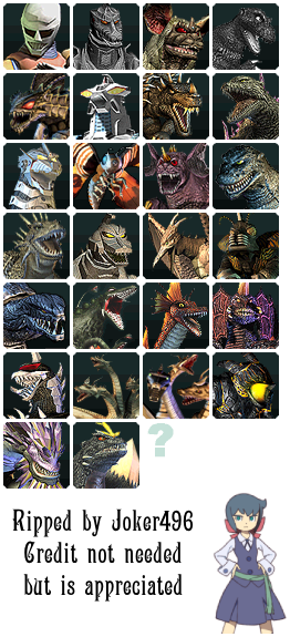Godzilla Unleashed - Character Select Icons