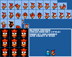 Alfred Chicken Customs - Alfred Chicken (Mega Man NES-Style)