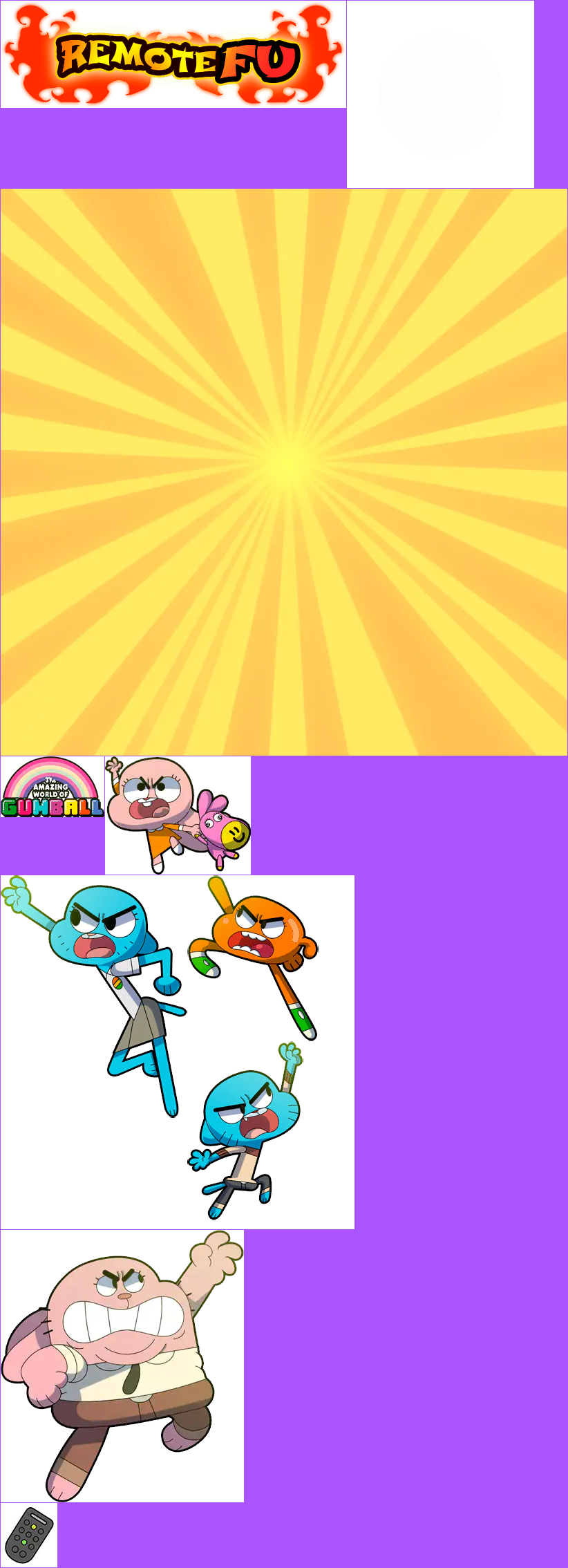 Browser Games - The Amazing World of Gumball: Remote Fu - Title Screen -  The Spriters Resource