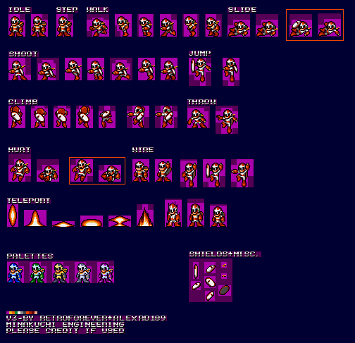 The Spriters Resource - Full Sheet View - Mega Man Customs - Proto Man ...