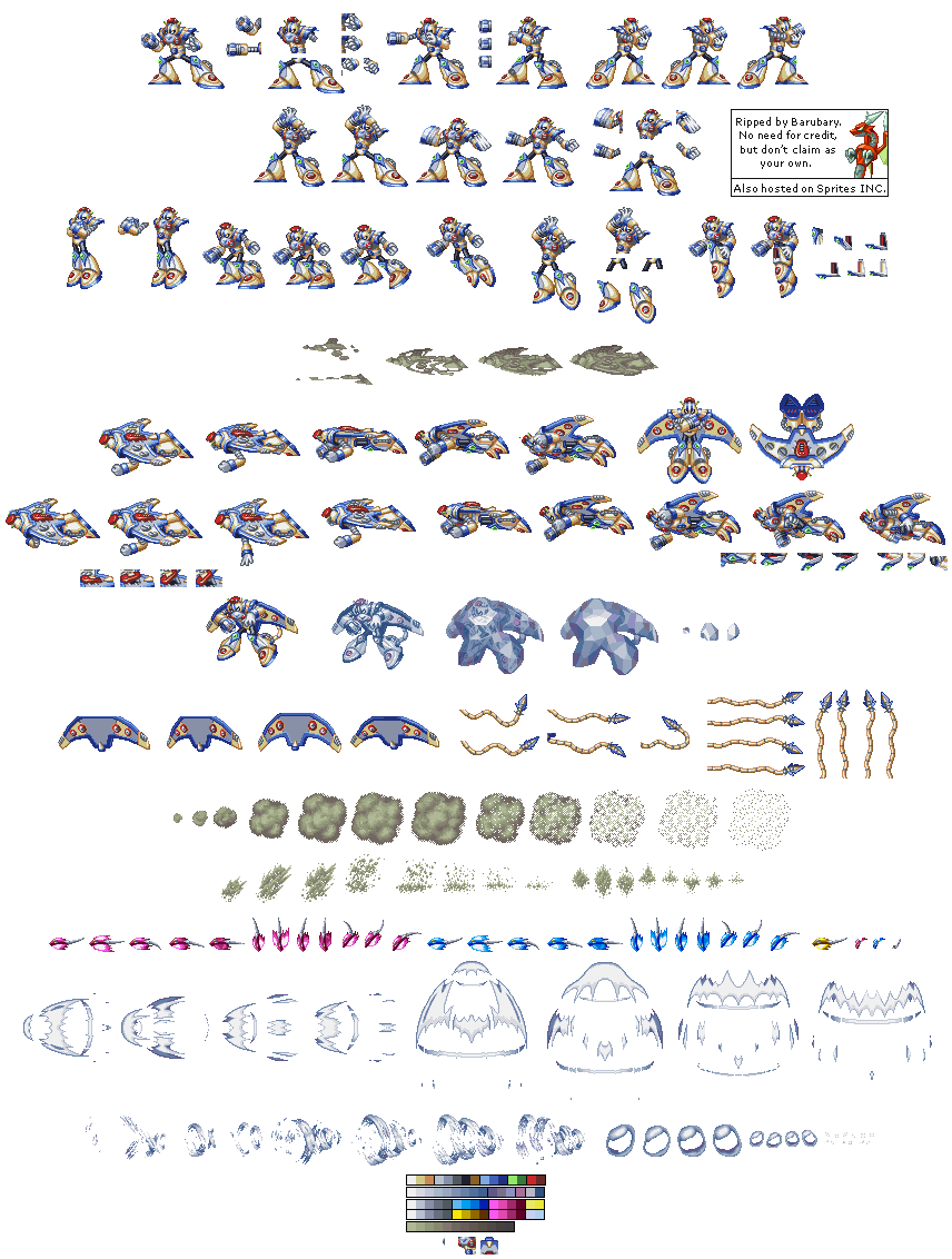 The Spriters Resource Full Sheet View Mega Man X4 Jet Stingray