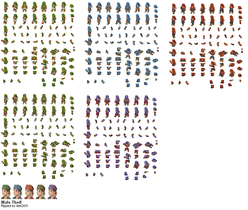 The Spriters Resource - Full Sheet View - Final Fantasy Tactics - Thief ...