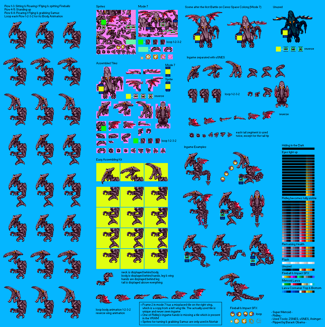 SNES - Super Metroid - Ridley - The Spriters Resource