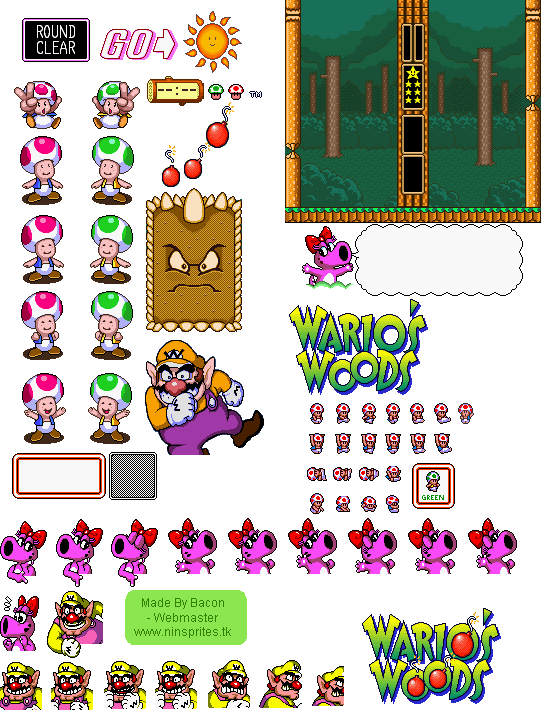 Snes Warios Woods General Sprites The Spriters Resource