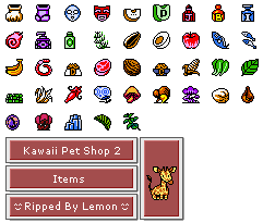 Kawaii Pet Shop Monogatari 2 (JPN) - Items