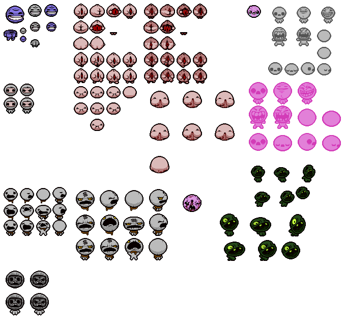 The Spriters Resource - Full Sheet View - The Binding of Isaac: Rebirth ...
