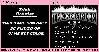 Game Boy Error Messages