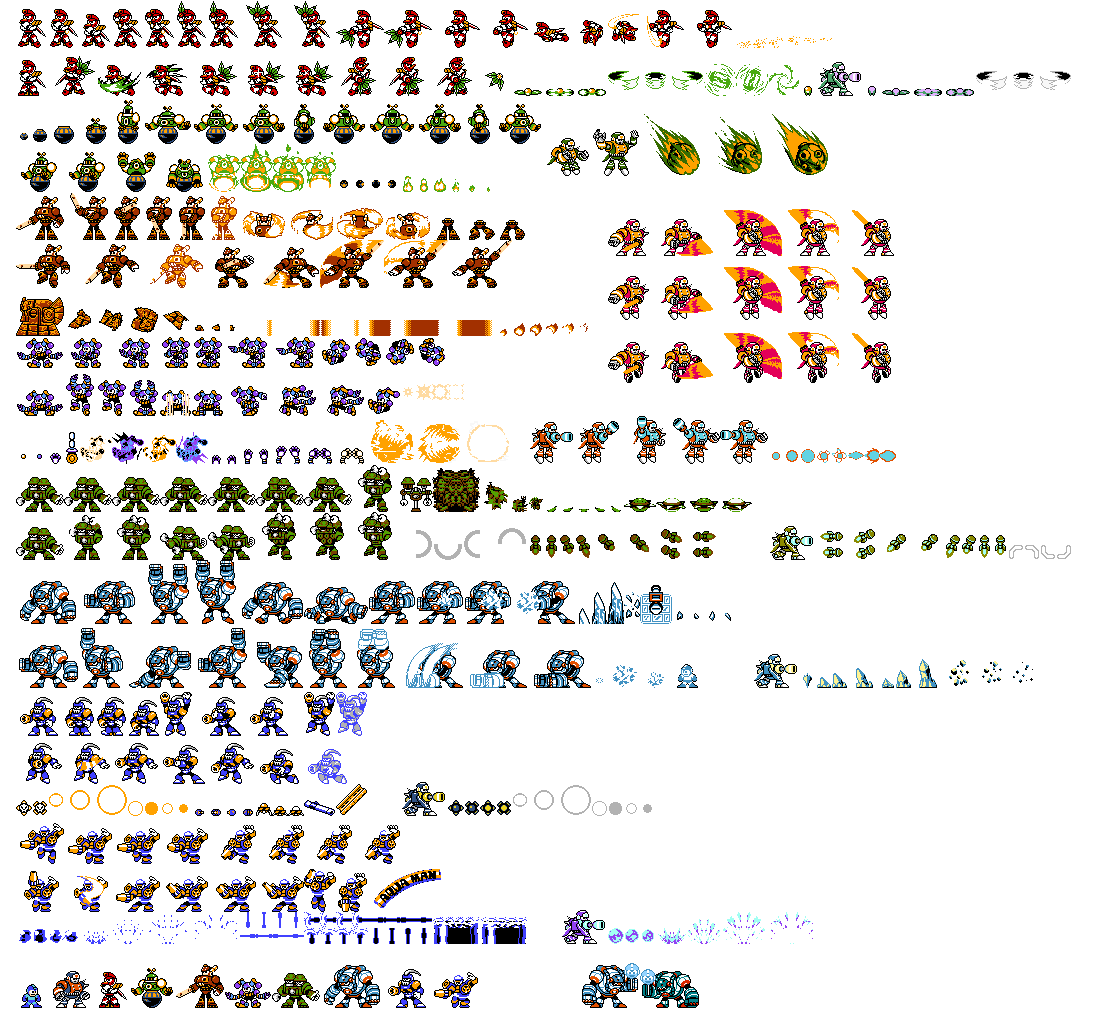 The Spriters Resource - Full Sheet View - Mega Man Customs - Mega Man 8 ...