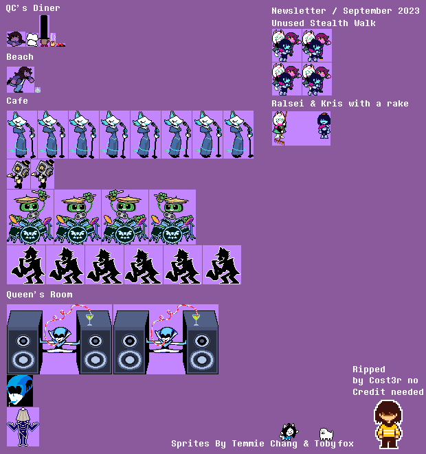 PC / Computer - Deltarune - September 2022 & 2023 Status Update Sprites ...